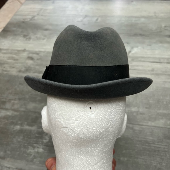 Vintage 1950’s Flechet Grey Fur Felt Fedora 6 5/8 - Picture 7 of 11